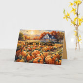 カウントカボチャのホリデーカード カード (黄色い花)