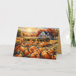 カウントカボチャのホリデーカード カード