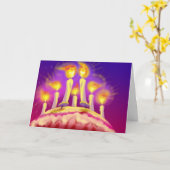 カウントキャンドル誕生日 カード (黄色い花)