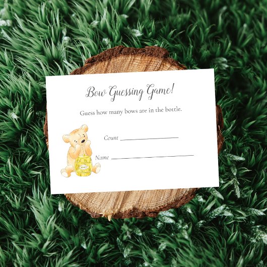 カウントゲームボーイテディベアとビー エンクロージャーカード