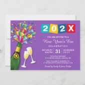 カウントダウンお祝い応援新年のイブパーティー 招待状 (正面)