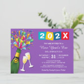カウントダウンお祝い応援新年のイブパーティー 招待状 (スタンド正面)