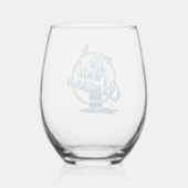 カウントダウンお祝い：最後のトースト ステムなしワイングラス (裏面)