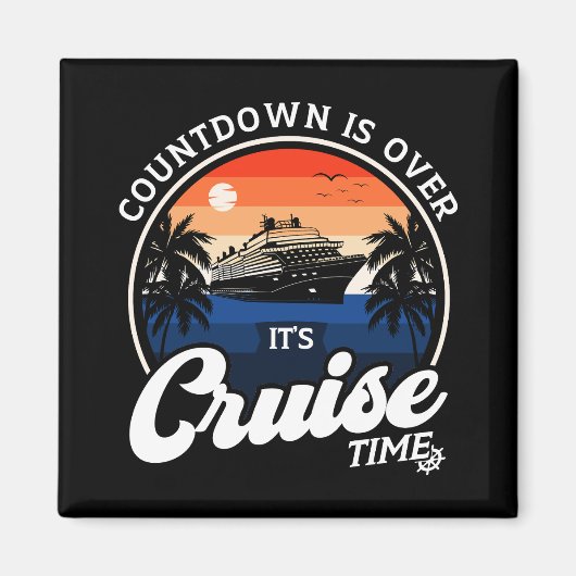 カウントダウンはクルーズタイムファミリーバケーションを終えた マグネット (正面)