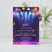 カウントダウンスポットライト青い大晦日のパーティー 招待状 (スタンド正面)