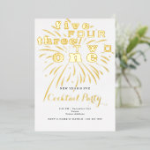 カウントダウンモダンフェスティバル大晦日パーティー 箔招待状 (立ち正面)