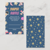 カウントダウン宇宙ガールおむつラッフルチケット エンクロージャーカード (正面/裏面)