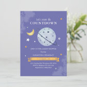 カウントダウン宇宙ベビーシャワーを開始しよう 招待状 (スタンド正面)