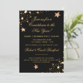 カウントダウン新年イブパーティー、黒金ゴールド 招待状 (スタンド正面)