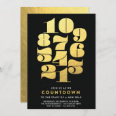 カウントダウン – ニューイヤーズイブパーティの招待状 招待状 (正面/裏面)
