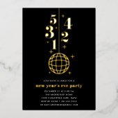 カウントダウン |大晦日パーティー 箔招待状 (正面)