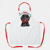 カウントドッグキュラバーベットドッグおかしなハロウィーン エプロン (正面)