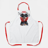 カウントドッグキュラボーセロンドッグ面白いハロウィーン エプロン (正面)