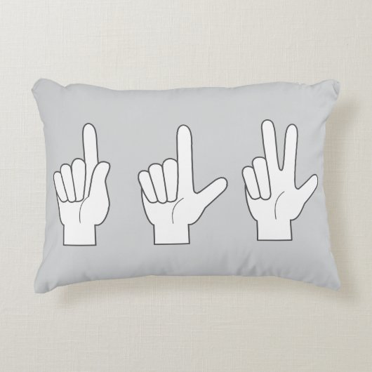 カウントハンズピローよくはしゃぐ- & Educational アクセントクッション (正面)