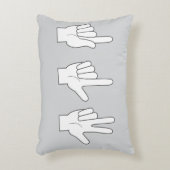 カウントハンズピローよくはしゃぐ- & Educational アクセントクッション (正面(垂直))