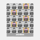 カウントパターンセサミストリート名 フリースブランケット (正面)