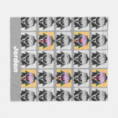 カウントパターンセサミストリート名 フリースブランケット (正面(横))