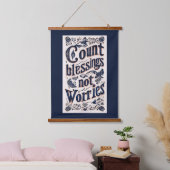 カウント恵みが暗い背景を心配しない 吊り下げ型タペストリー (寝室)