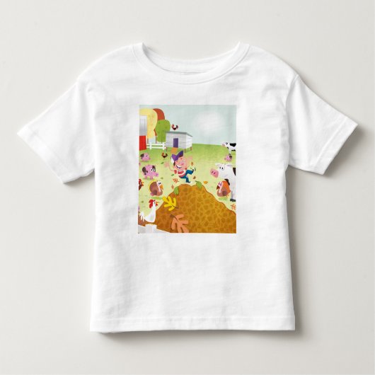 カウント時間 – Farmyard トドラーTシャツ (正面)