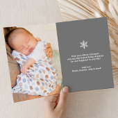 カウント私たちの恵みティール(緑がかった色)クリスマスフォトパイン シーズンカード