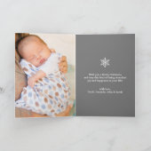 カウント私たちの恵みティール(緑がかった色)クリスマスフォトパイン シーズンカード (内部)