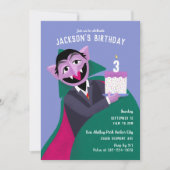 カウント・フォン数ケーキバースデーパーティー 招待状 (正面)