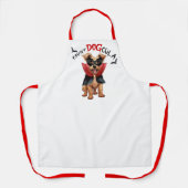 カウントDOGculaバーガーPicard犬おかしなハロウィーン エプロン (正面)