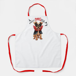 カウントDOGculaバーガーPicard犬おかしなハロウィーン エプロン