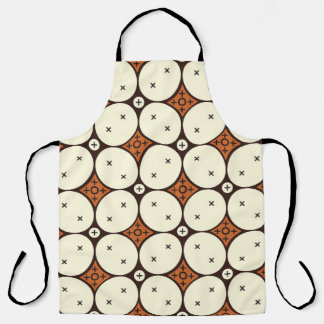 カウンモチーフ、ジャワのろうけつ染めシームレスパターン、SIM エプロン