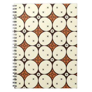 カウンモチーフ、ジャワのろうけつ染めシームレスパターン、SIM ノートブック