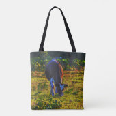 カウーカラフルテキサス州アートファームトート トートバッグ (裏面)