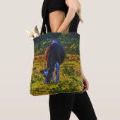 カウーカラフルテキサス州アートファームトート トートバッグ (クローズアップ)