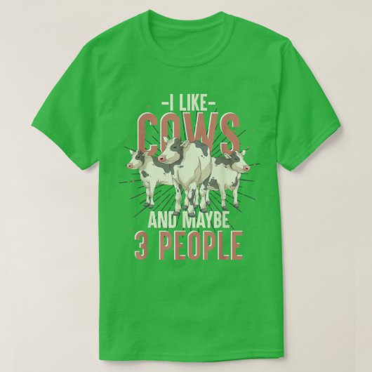 カウ恋人農家ファーム動物愛好家農業おもしろいC Tシャツ (デザイン正面)