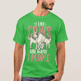 カウ恋人農家ファーム動物愛好家農業おもしろいC Tシャツ