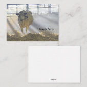 カウ・イン・フォグ・サンキューカード ノートカード (正面/裏面)