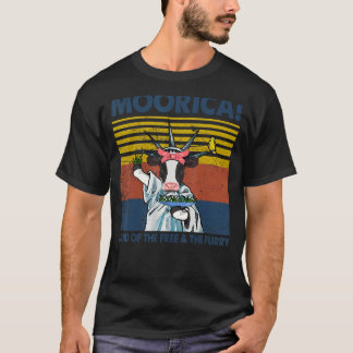 カウ・ムーフィカ・ランド・オブ・ザ・フリー・ファーリー・ファーマー・カウ・リブ Tシャツ