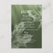 カエデのアクセントを持つ離れ濃いモスグリーン エンクロージャーカード (正面)