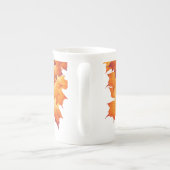 カエデのカップルの骨中国マグカップ ボーンチャイナマグカップ (裏面)