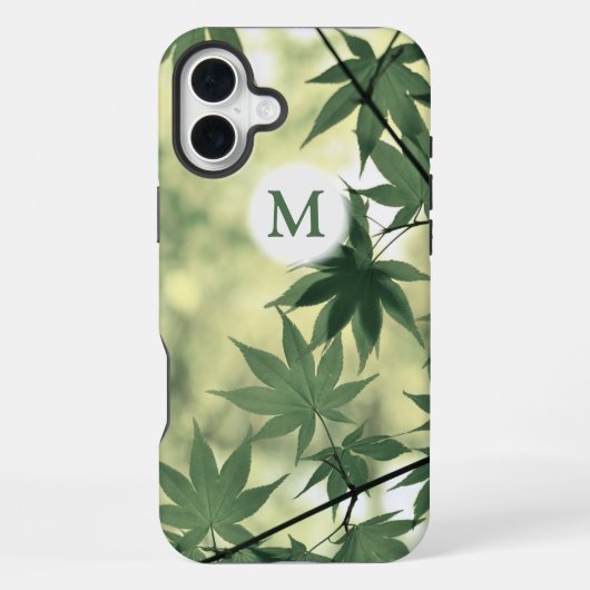カエデの光葉光モノグラム iPhoneケース (裏面)