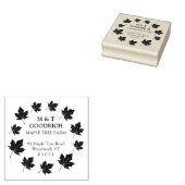 カエデの円葉の差出人住所。 ラバースタンプ (押印)