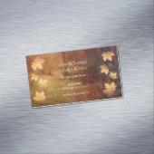 カエデの実を落とす葉秋の遊歩道結婚 マグネット名刺 (インサイチュ)