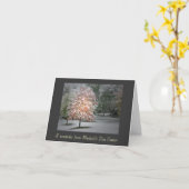 カエデの木のメッセージカードの雪 カード (黄色い花)