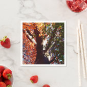 カエデの木の森葉の秋の植物 スタンダードカクテルナプキン (インサイチュ)