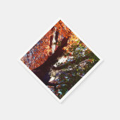 カエデの木の森葉の秋の植物 スタンダードカクテルナプキン (角)