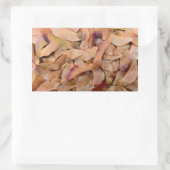 カエデの木の種子テクスチャパターンの背景自然 長方形シール (バッグ)