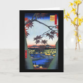 カエデの木 – 安藤広重さん カード (黄色い花)