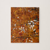 カエデの枝葉にオレンジ秋 ジグソーパズル (縦)