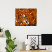 カエデの枝葉にオレンジ秋 ポスター (ホームオフィス)