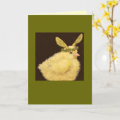 カエデの種の帽子のカードで覗く カード (黄色い花)