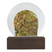 カエデの緑と金ゴールド秋 スノーグローブ (裏面)